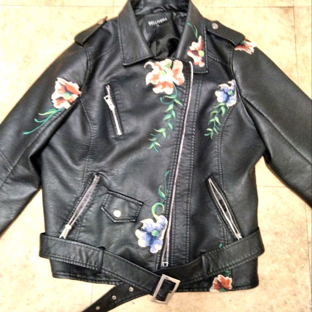 Beautiful embroidered leather jacket